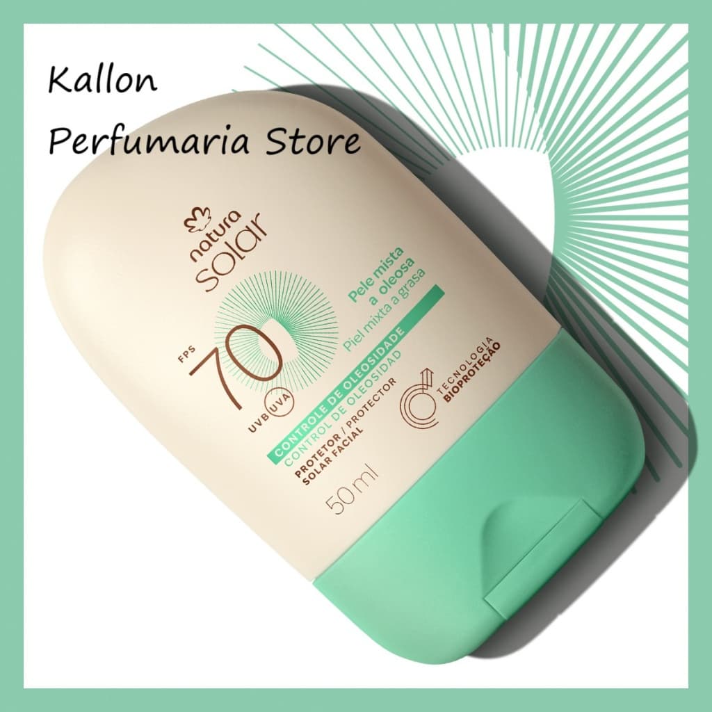 Protetor Solar Facial Pele Mista a Oleosa FPS 70 Natura Solar 50 ml, Natura Cosméticos