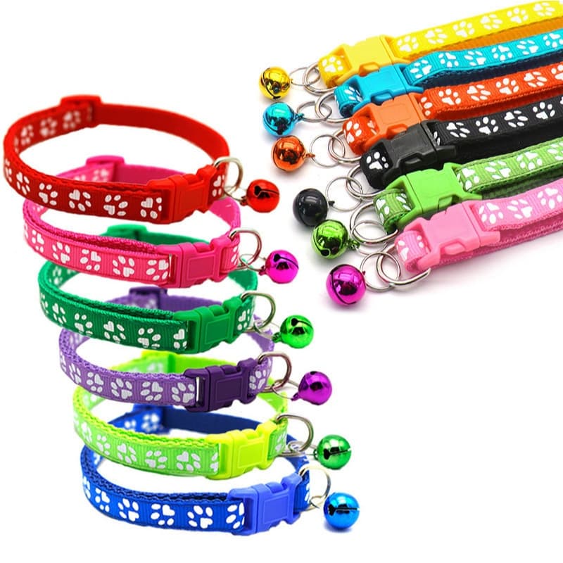 Indispensável para pets coloridos e fofos! de coleira e guia com sino, vários cores para escolher à vontade