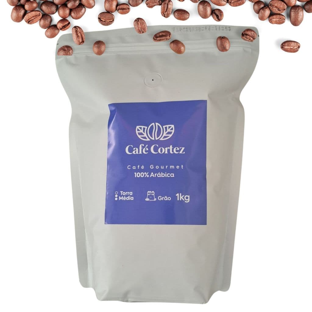 Café Gourmet Pacote 1kg em grãos Café Cortez