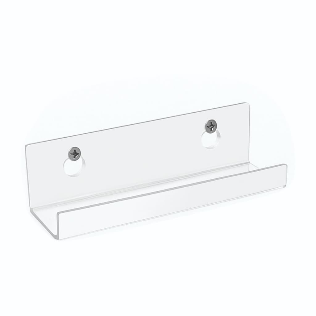 Kit 6uni Prateleira Discos Vinil Acrílico Suporte Parede 10x3cm 3mm