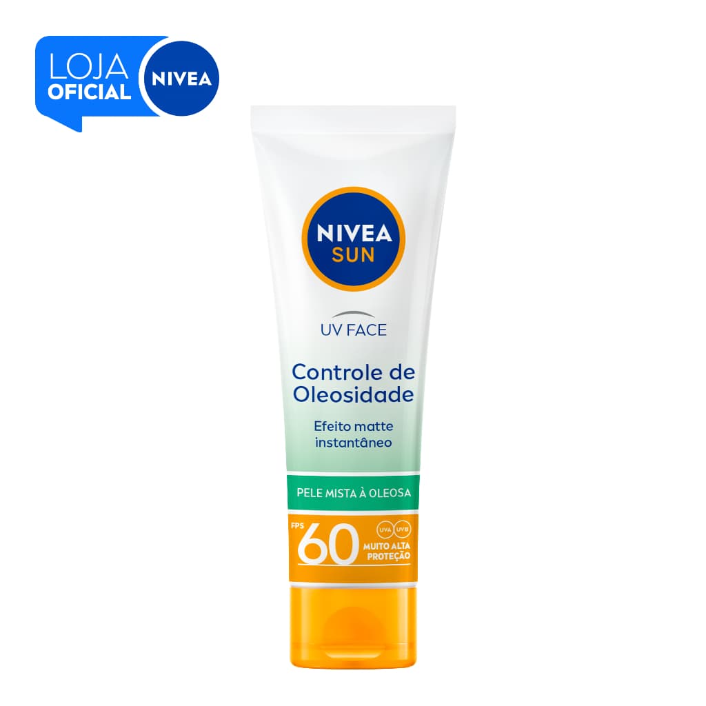 NIVEA SUN Protetor Solar Facial Beauty Expert Controle de Oleosidade FPS 60 50g