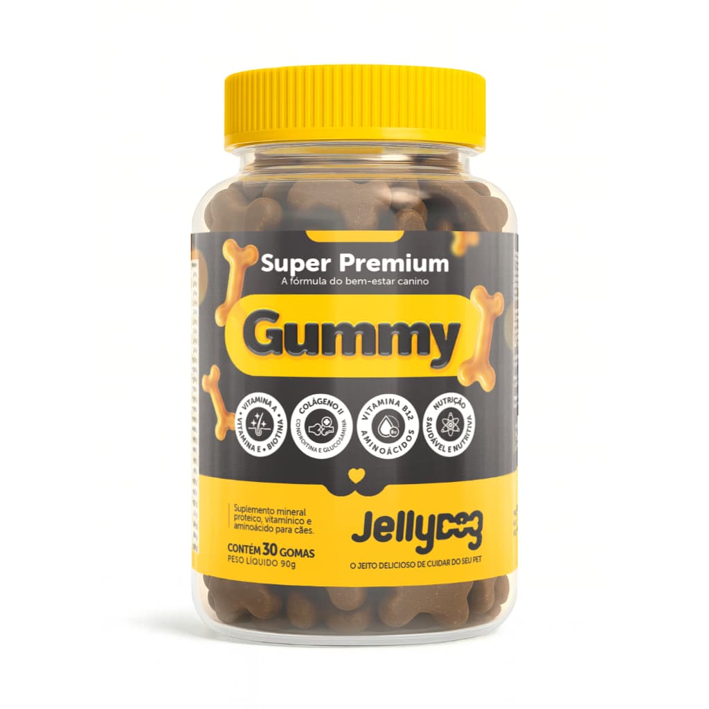 Suplemento Gummy Super Premium Articulação Imunidade Queda de Pelo 30u 90g
