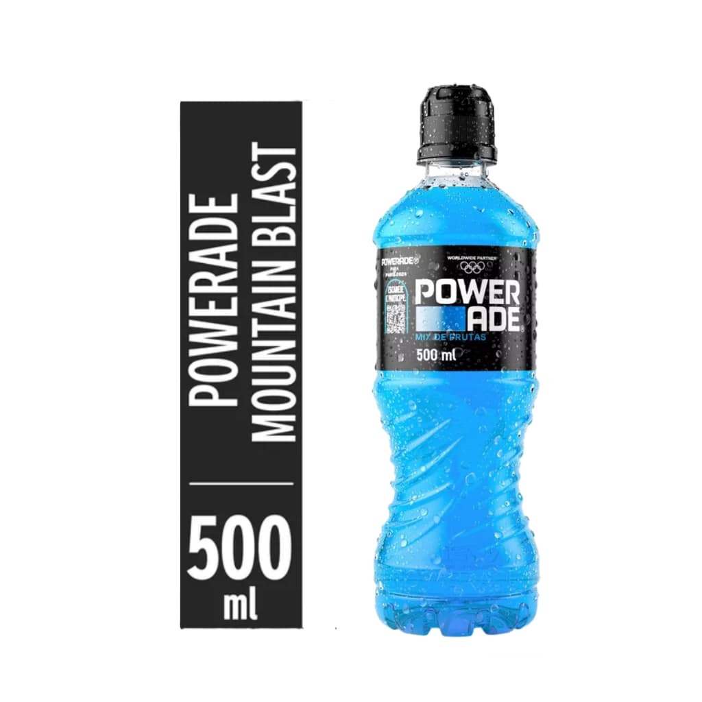 Isotônico Powerade Mix de Frutas Mountain Blast Azul 500ml Bebida
