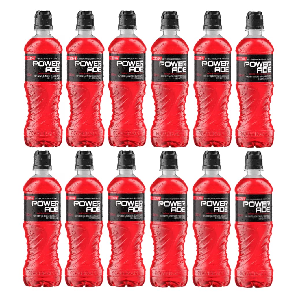 Powerade Frutas Tropicais 500ml Kit Com 12 Unidades - Envio Imediato