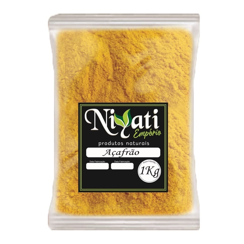 Açafrão em pó (Cúrcuma) 1Kg Antioxidante Anti-inflamatório Niyati