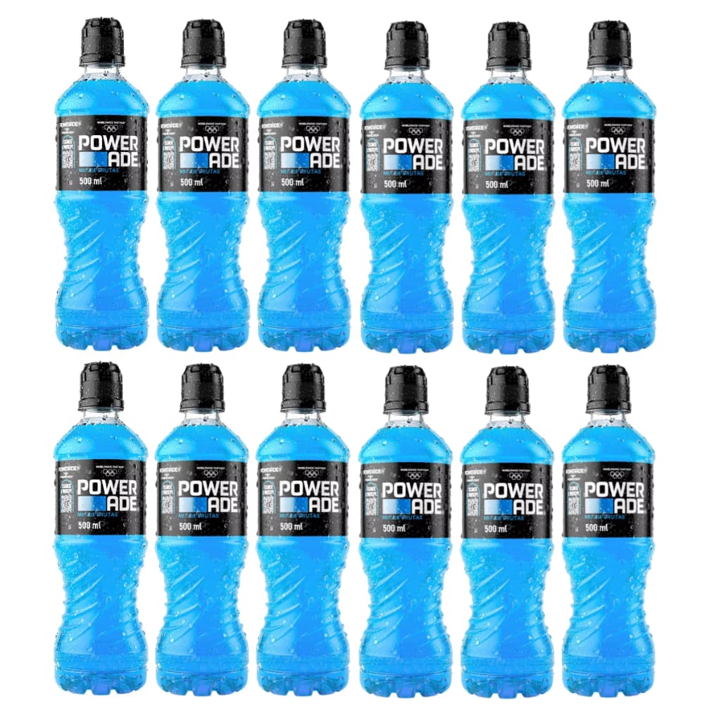 Powerade Mountain Blast 500ml Kit Com 12 Unidades - Envio Imediato