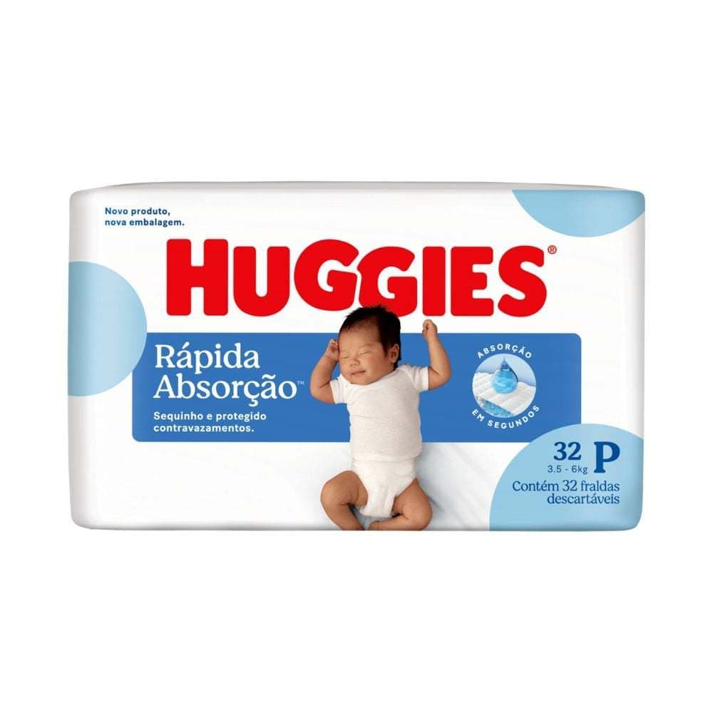 Kit 5 Pacotes Fralda Huggies Tripla Proteção p= 160 M=140 G=120 Xg=110  XXG=110 Tiras