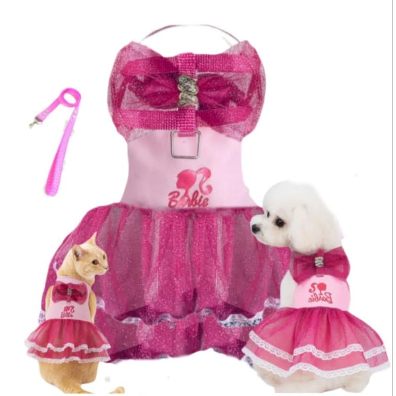 COLEIRA PEITORAL VESTIDO ROUPA PET COM GUIA PASSEIO PET CACHORRO GATO