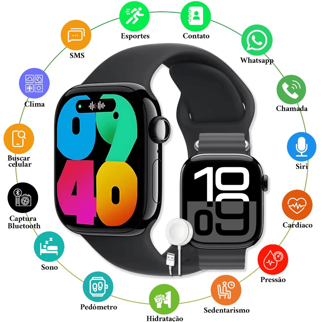 2025 Novo Watch 10 pro Series 10 Relógio Inteligente Masculino Feminino Smartwatch À Prova