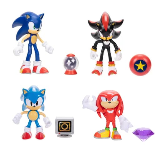 Bonecos Turma do Sonic The Hedgehog 9cm Articulados Com Acessório - Sunny brinquedos