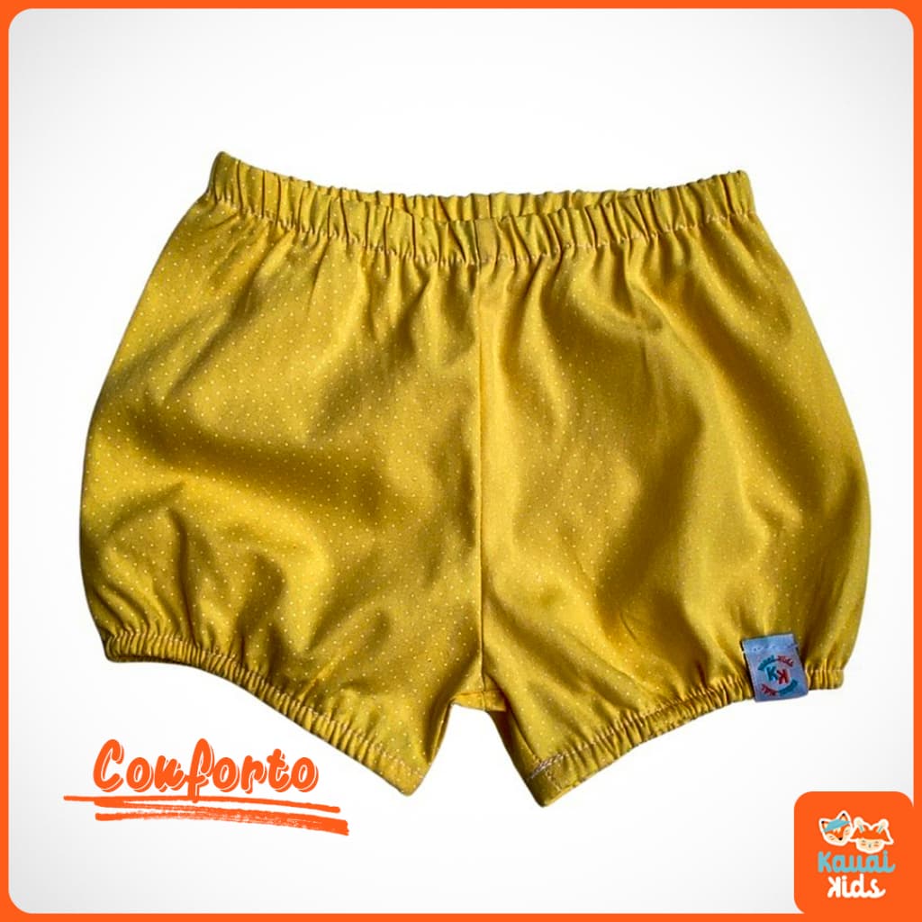 Tapa Fralda Short Bebê Unissex | 100% Algodão | 3 Meses a 2 Anos