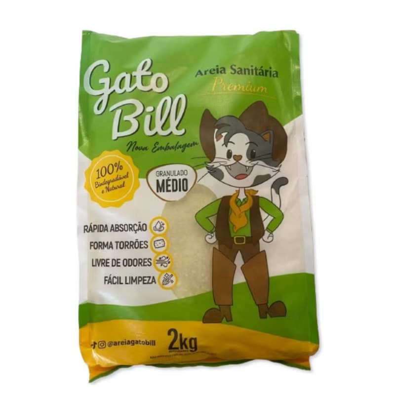 Areia Sanitária Gato Bill 2kg