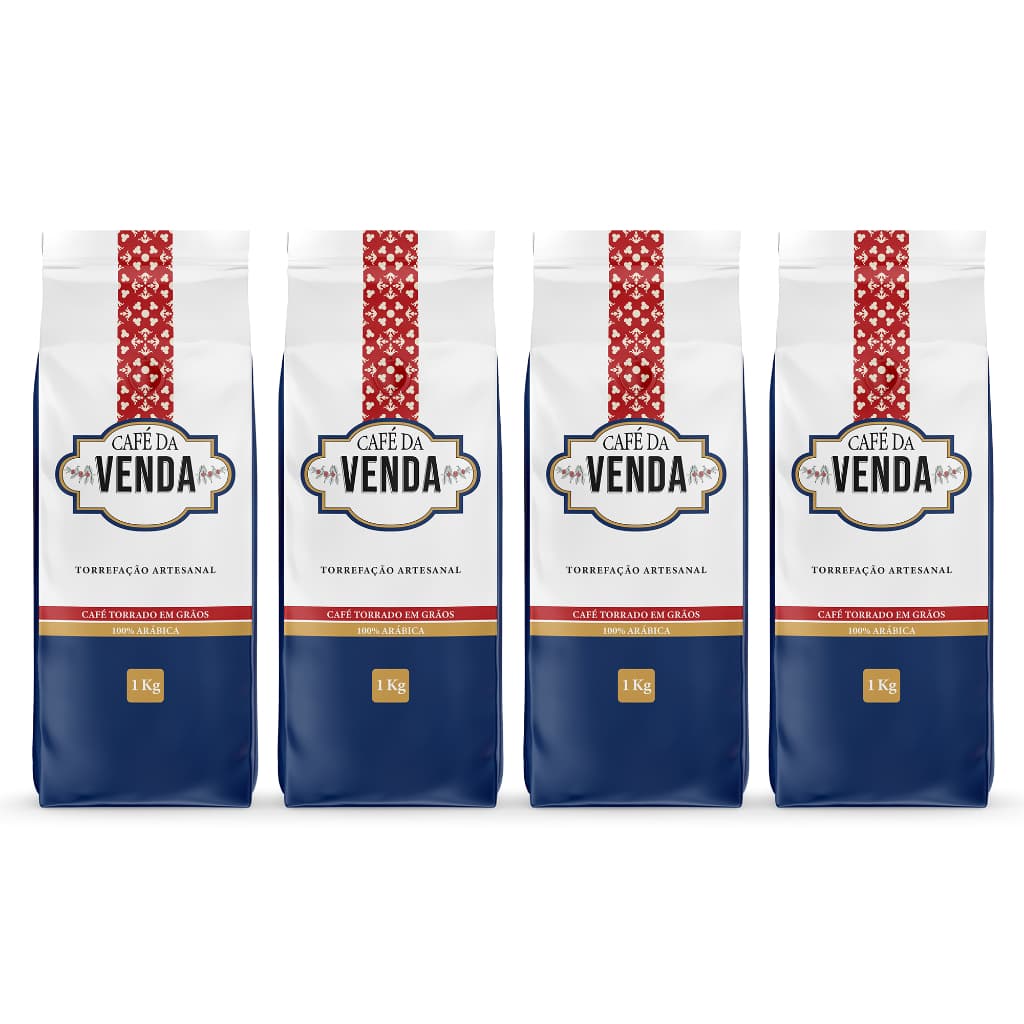 Kit 4 kg Café Torrado em Grãos Café da Venda Alta Mogiana