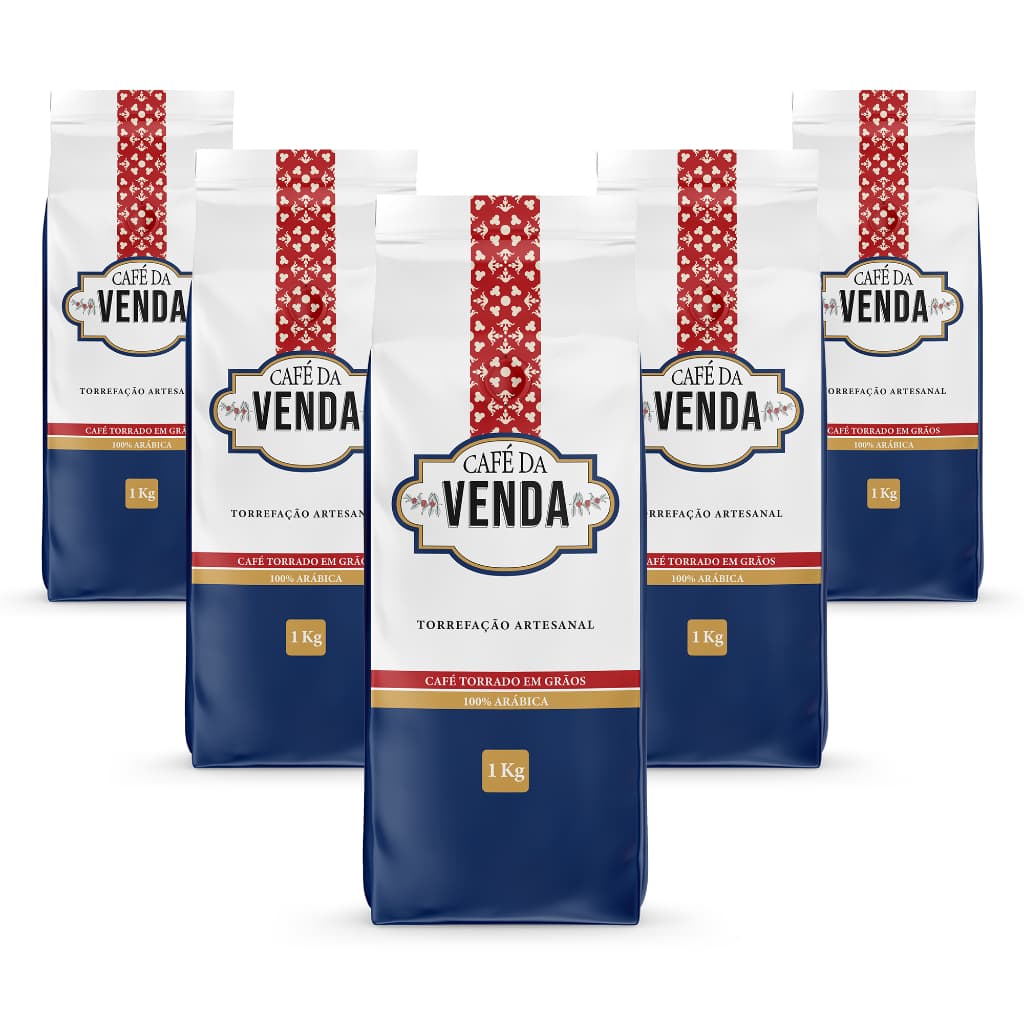 Kit 5 kg Café Torrado em Grãos Café da Venda Alta Mogiana
