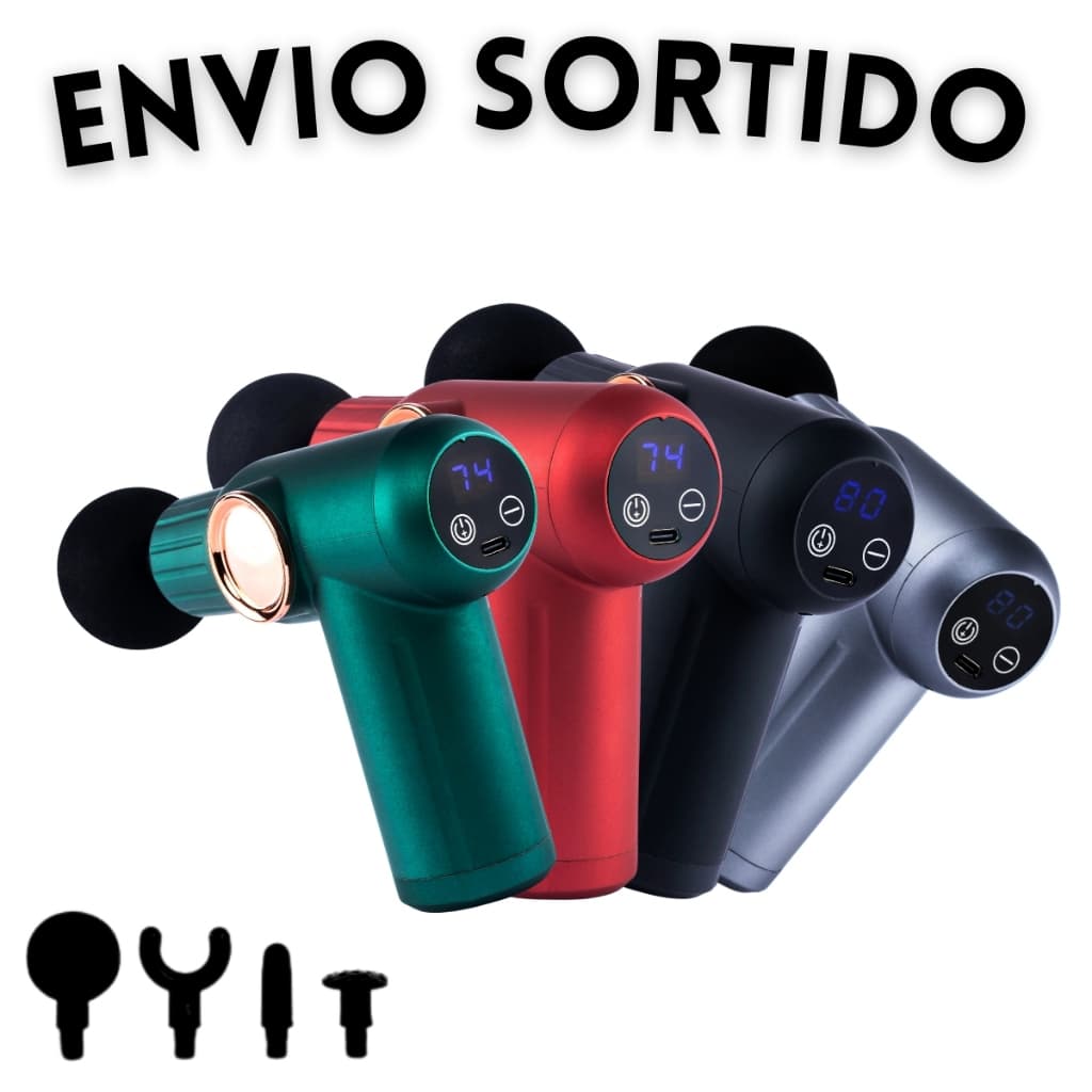 Pistola Muscular Massageador Profissional Elétrico Portátil Com Tela de Visor Intensidade