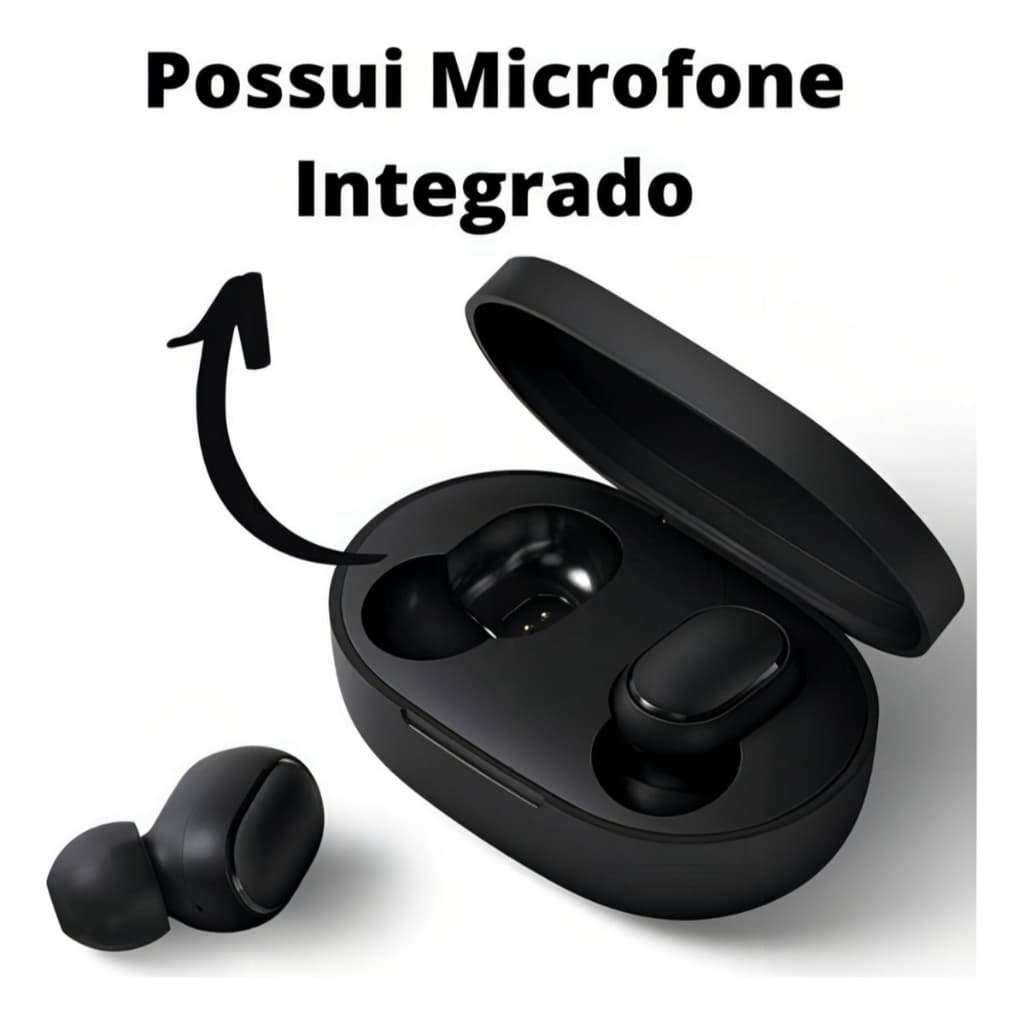 Fone De Ouvido Sem Fio Bluetooth 5.0 Tws Preto Celular Fone Bluetooth Carregador Portátil Jogos