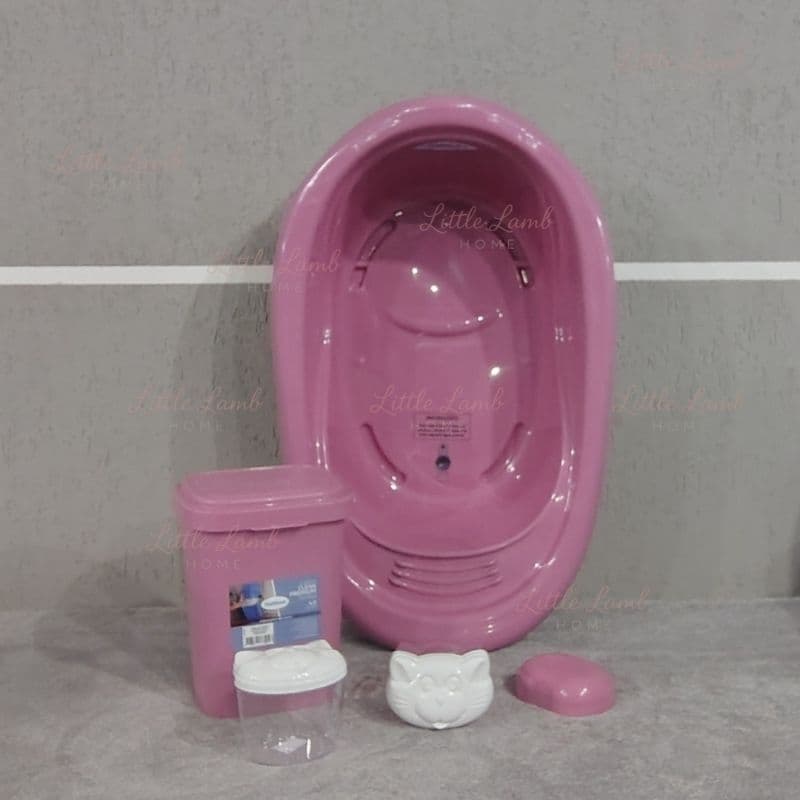 Conjunto Banho Bebê – Banheira 22L + Itens de Higiene Menino Menina