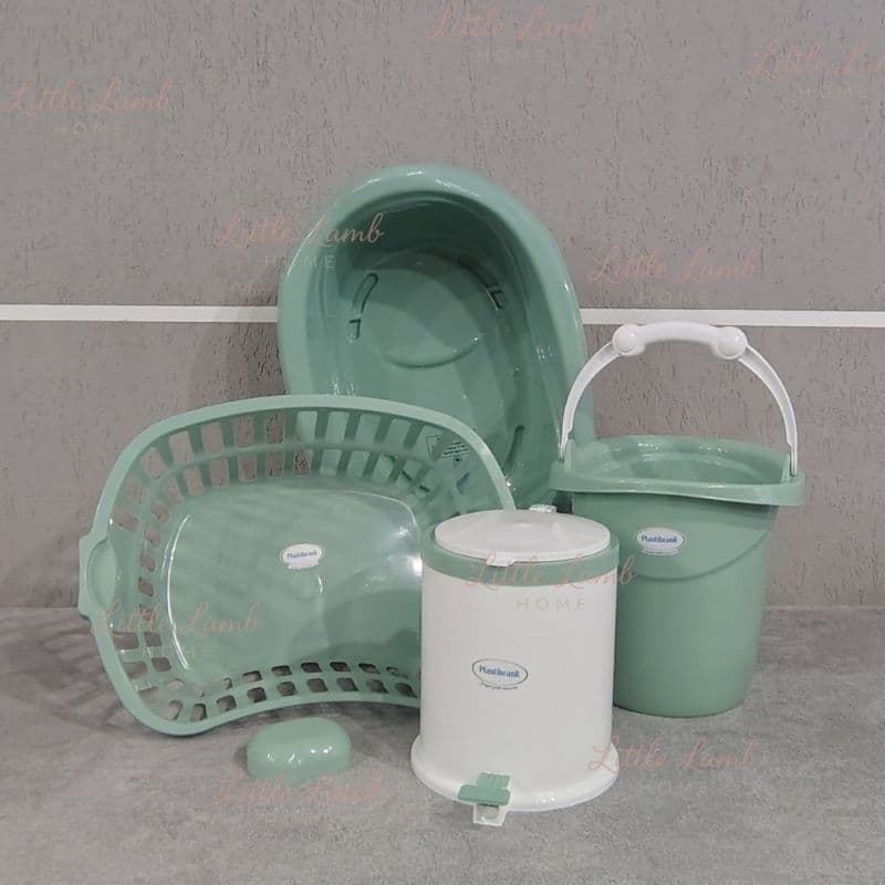 Kit Banho Baby 5 Peças – Banheira 22L + Ofurô + Cesto + Lixeira + Saboneteira