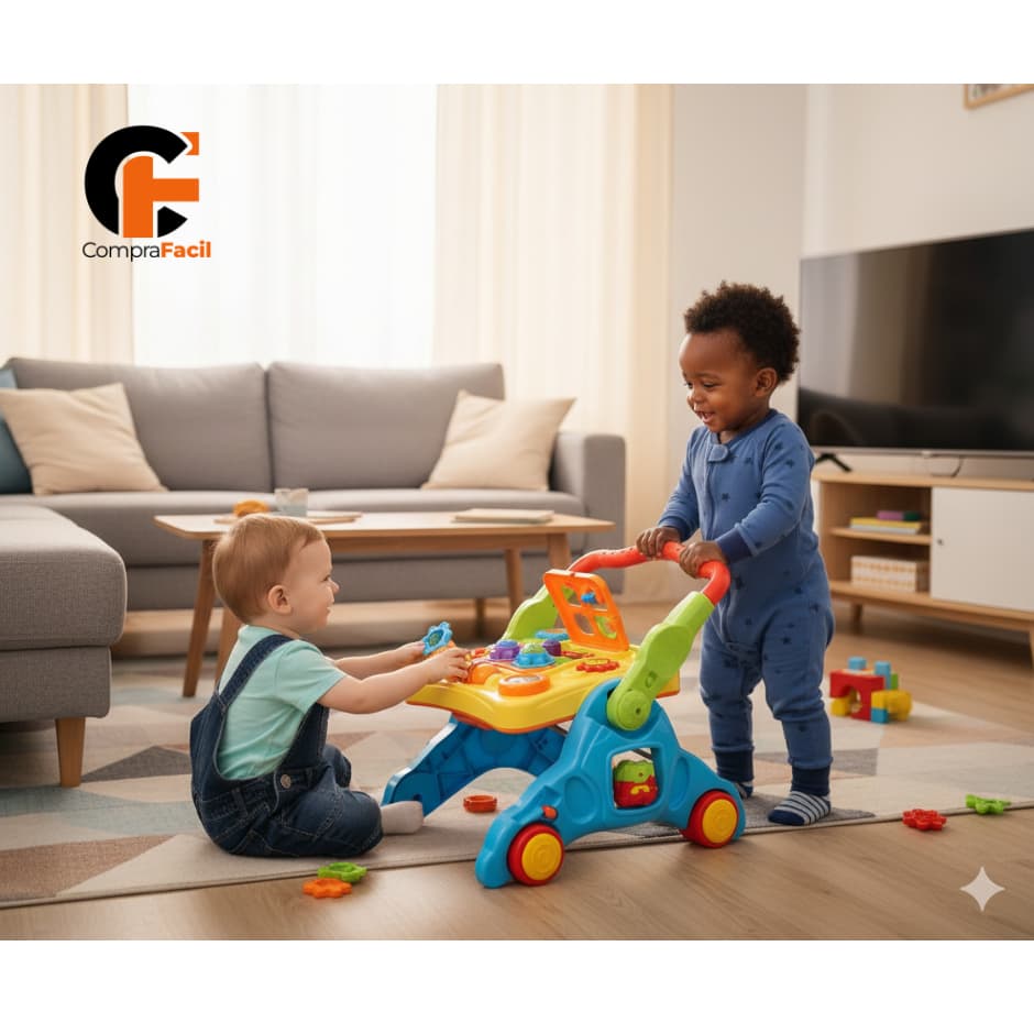 Andador Mesa Didático 4 Em 1 Com Som Infantil Bebê Educativo Maral