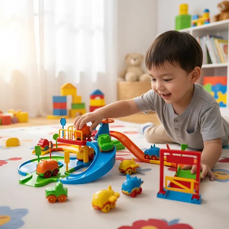 Brinquedo de Menino Super Pista Carrinho Rampa de Corrida Infantil Carros Colorido 37 Peças