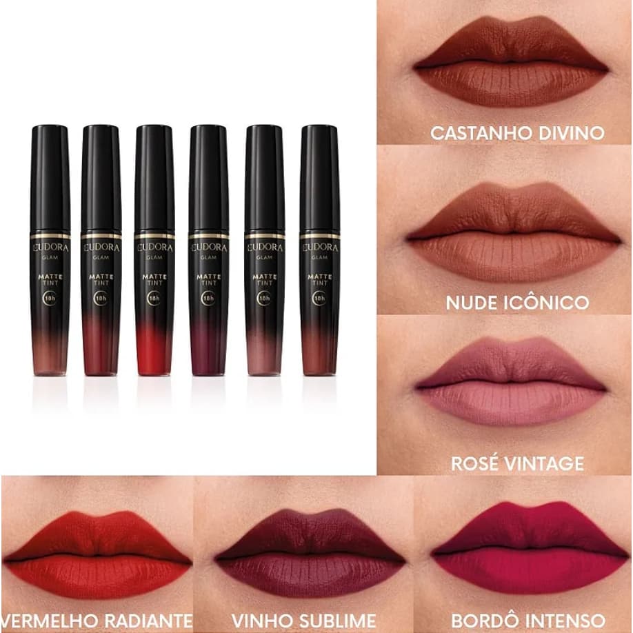 Batom Líquido Eudora Make Forever Matte Tint 4ml - Escolha o seu