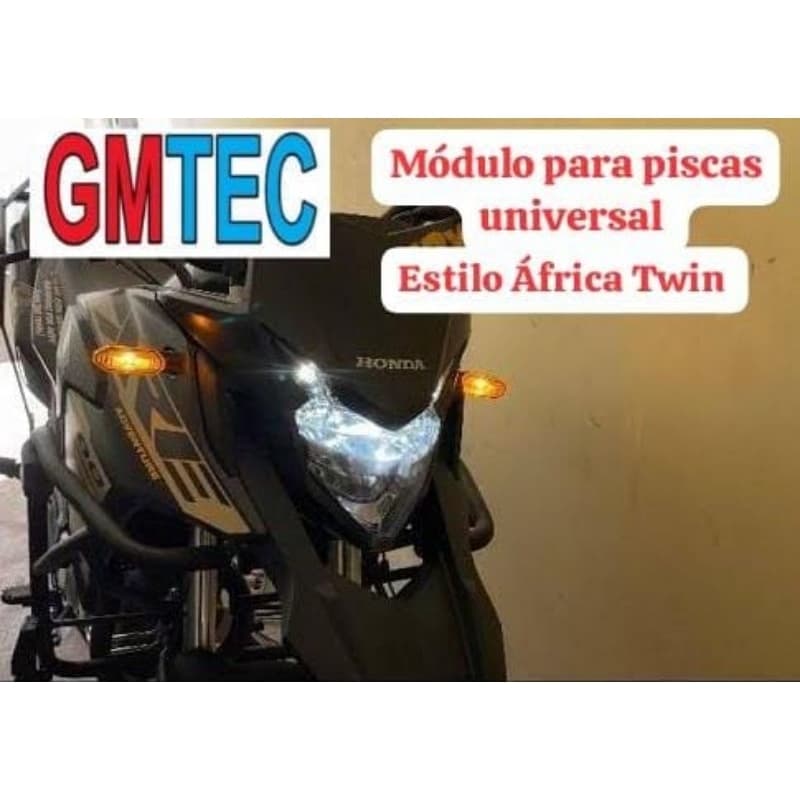 Módulo Eletrônico Piscas Conjugado Gmtec, Universal pra moto Estilo nova Bros tornado África Twin Honda Yamaha Bajaj