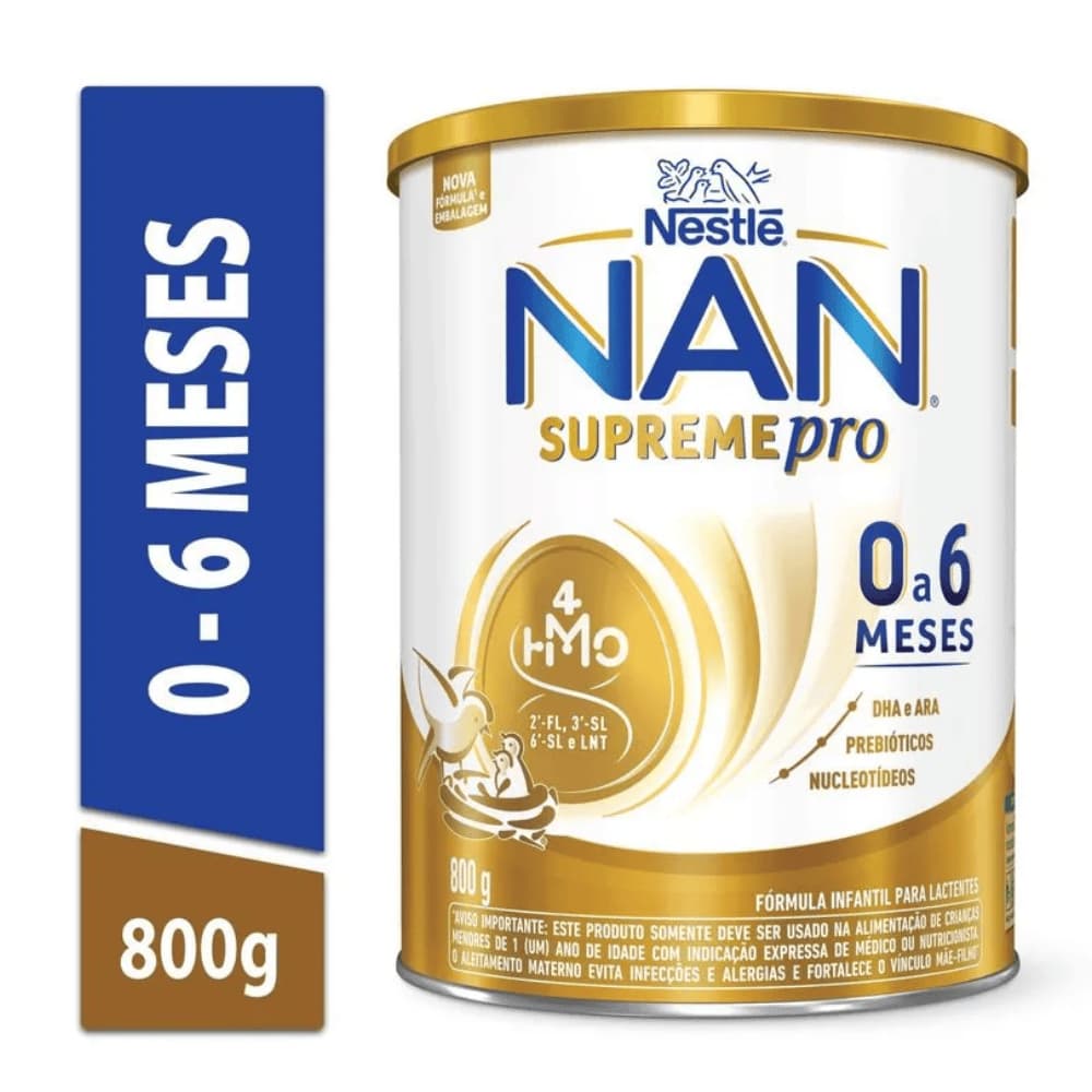 🍼 Fórmula Infantil NAN Supreme 1 800g – 0 a 6 Meses | Nestle