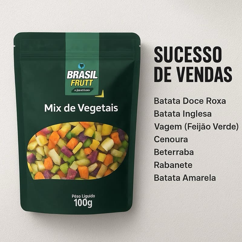Mix de vegetais legumes liofilizados desidratados chips Premium saudável crocante vegano