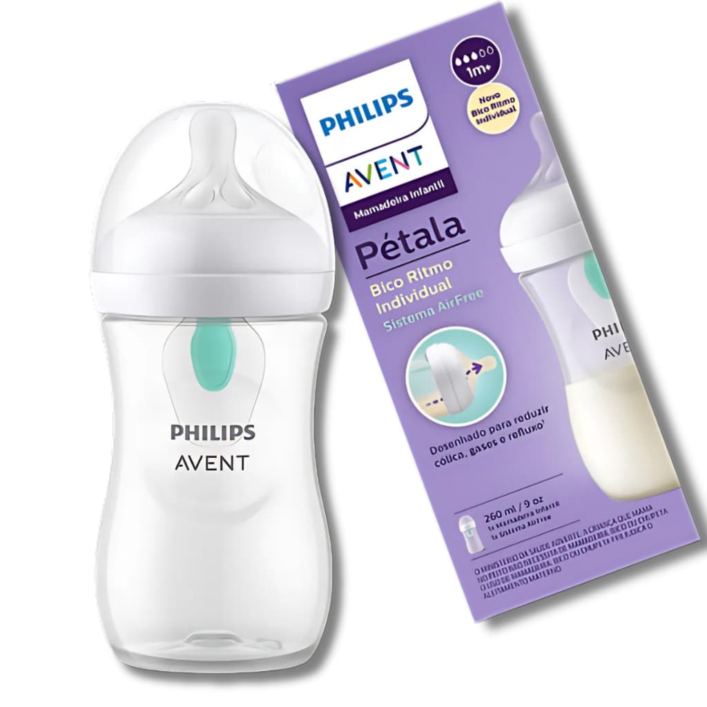 Mamadeira Pétala 3.0 260ml Air Free Transparente Avent 1m+