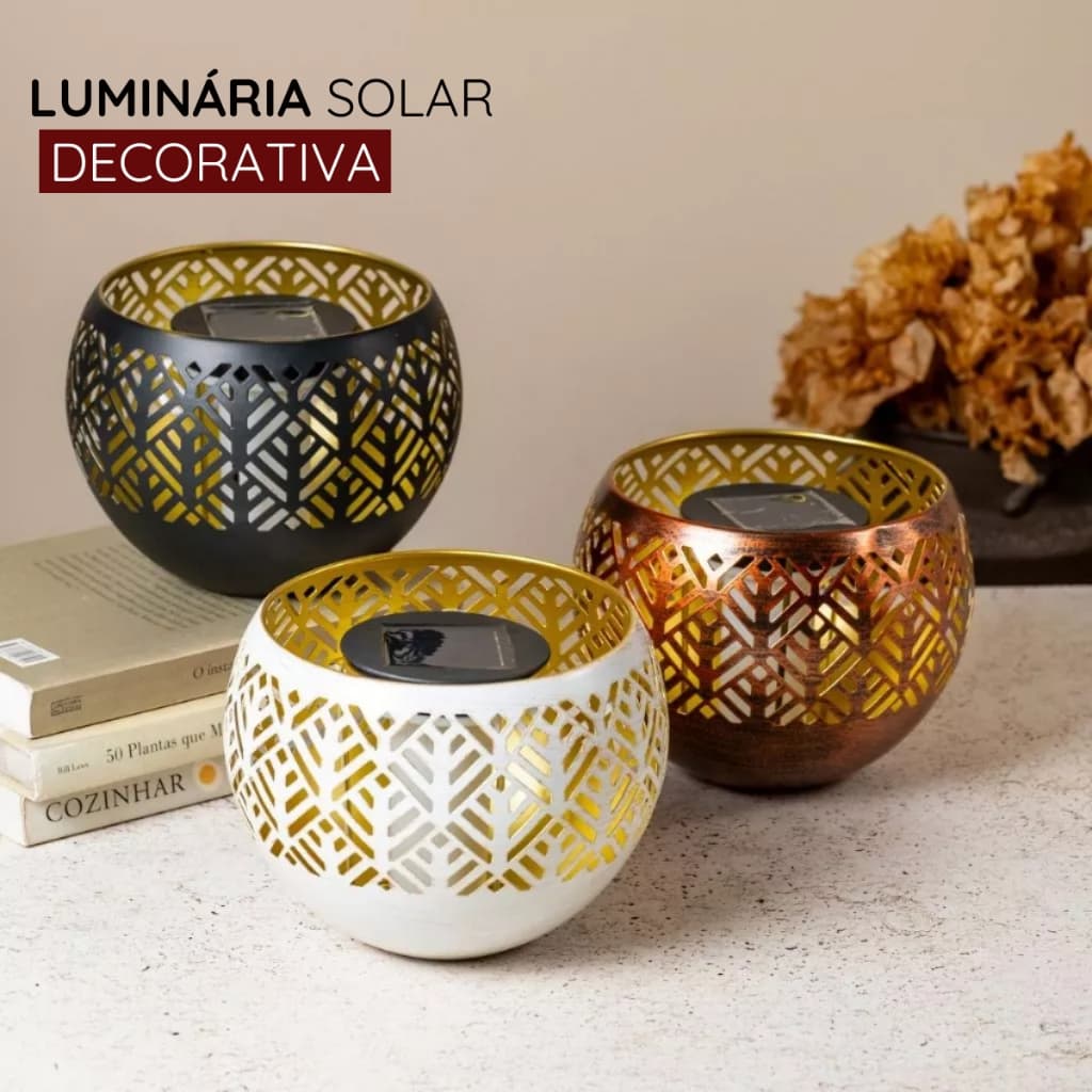 Luminária De Jardim Energia Solar. Luminaria Marroquina Led Decoração
