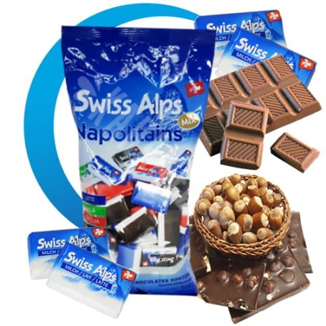 Chocolate Swiss Alps Napolitains Mix 500g - Importado Suiça