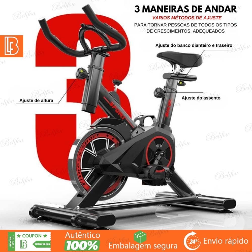 Bicicleta Ergométrica Profissional para Academia – Suporta até 150KG – Ideal para Exercícios em Casa