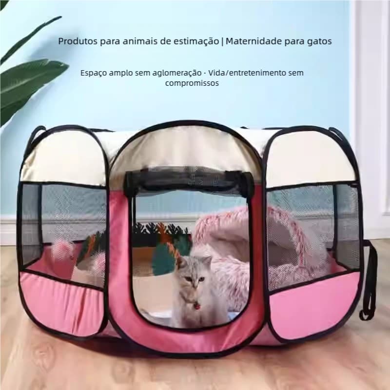Expande com um clique! Tenda dobrável para cães e gatos em duas cores, super prática