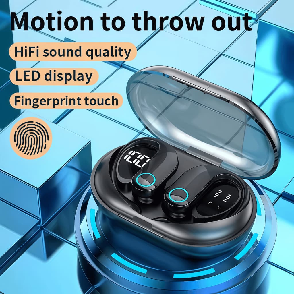 Fone de ouvido Sem Fio Bluetooth TWS Esportivo Design Pendurado Na Orelha Ergonômico K-G37PRO FLUX