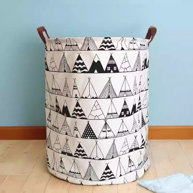 Cesto de Roupa Suja Dobrável com Alças | Tecido Impermeável e Durável | Organização para Banheiro, Quarto e Lavanderia