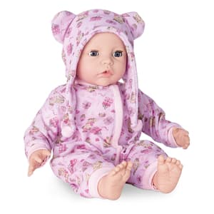 Boneca New Born Pijama Menina e Menino | Com Mamadeira, Chupeta, Chaveirinho e Acessórios