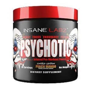 Psychotic Red Pré-Treino 220g 35 Porções Por Recipiente Sabor Peach Mango - Insane Labz