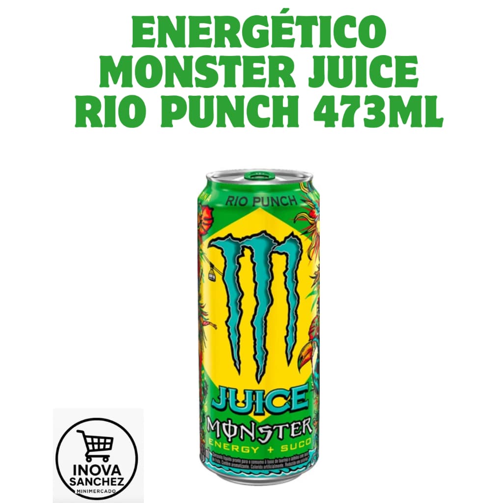 kIt 6 Energético Monster Juice Rio Punch 473ml
