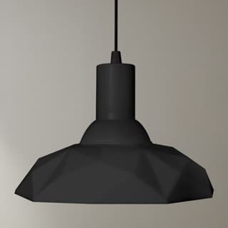 Luminária Pendente Lustre Diamante Preto com lâmpada A60 9W 6500K Luz branco frio G-light