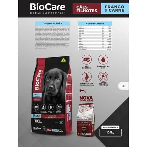 Biocare Premium Especial Filhote Frango e Carne 10kg