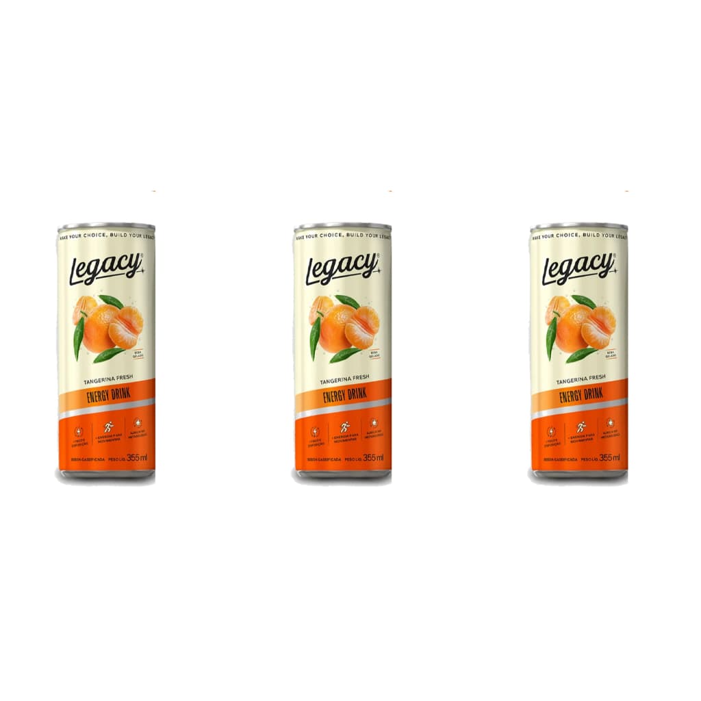 Energético Zero Caloria Tangerina 355ml - Legacy 3 UNID