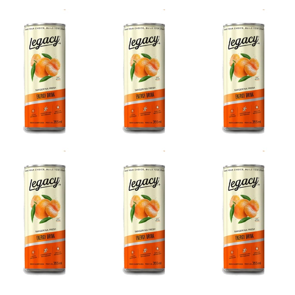 Energético Zero Caloria Tangerina 355ml - Legacy Pack 6 UNID