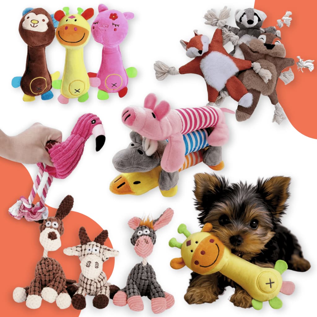 Mordedores De Pelúcia Pet Com Apitos Faz Som Colorido Divertido Brinquedo Interativo Cães Gatos