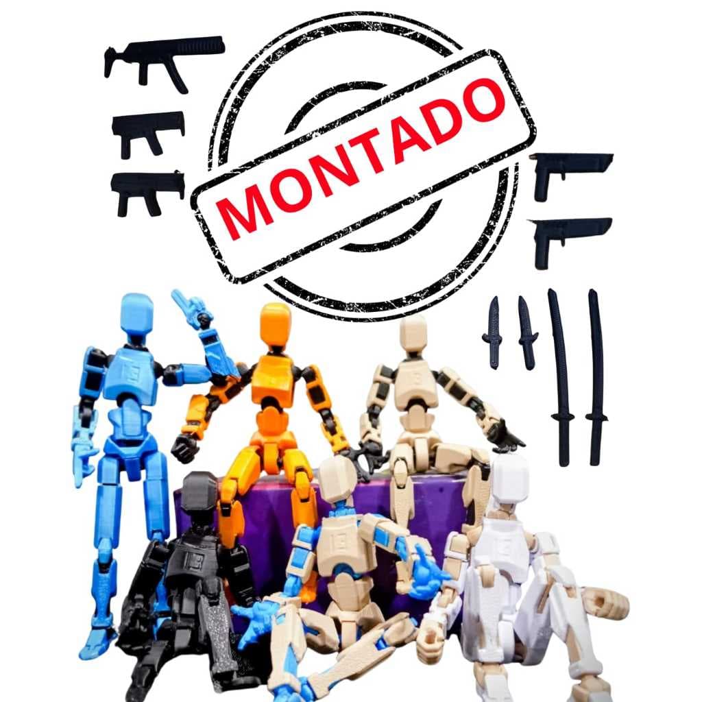 Boneco Dummy 13 robô totalmente articulado enviado MONTADO, com kit armas