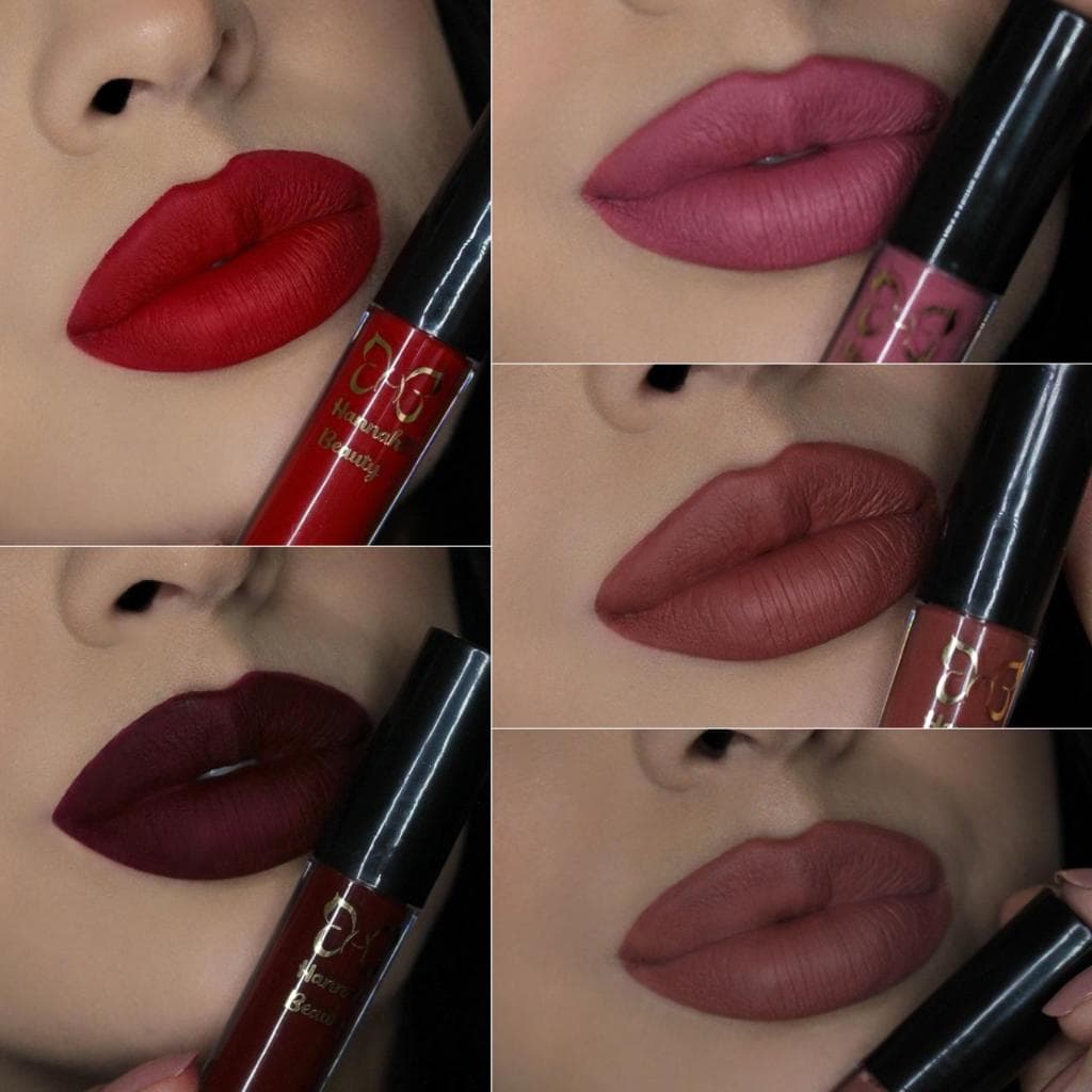 Batom Liquido Matte Hannah Beauty Todas as Cores Alta Pigmentação Longa Duração Não Transfere Vegano