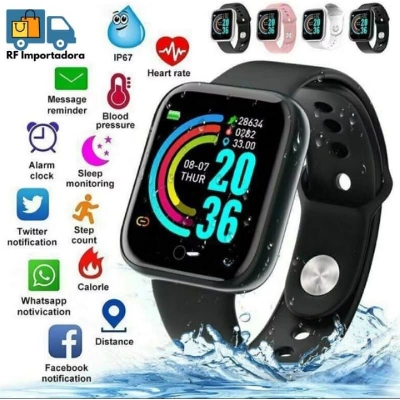 Relógio Inteligente Smartwatch D20 Bluetooth para IOS e Android | Relógio Inteligente