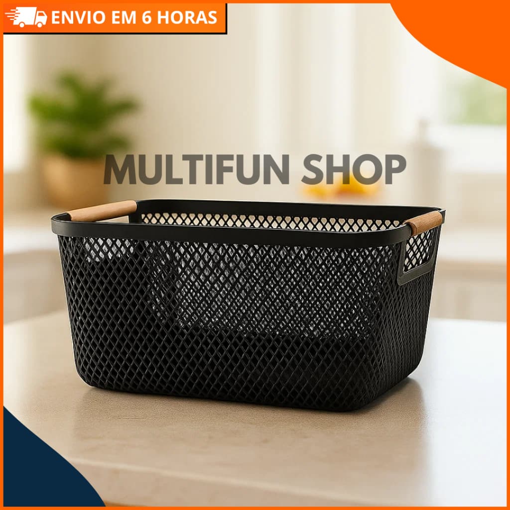 Kit Cesto organizador Multiuso– Quarto Cozinha Banheiro Lavanderia