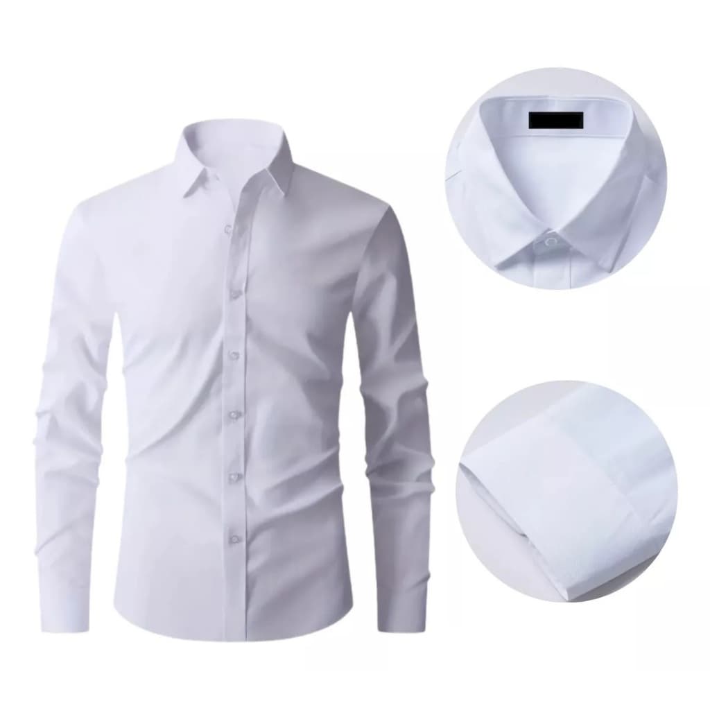 Camisa Social slim Masculina - Manga Longa