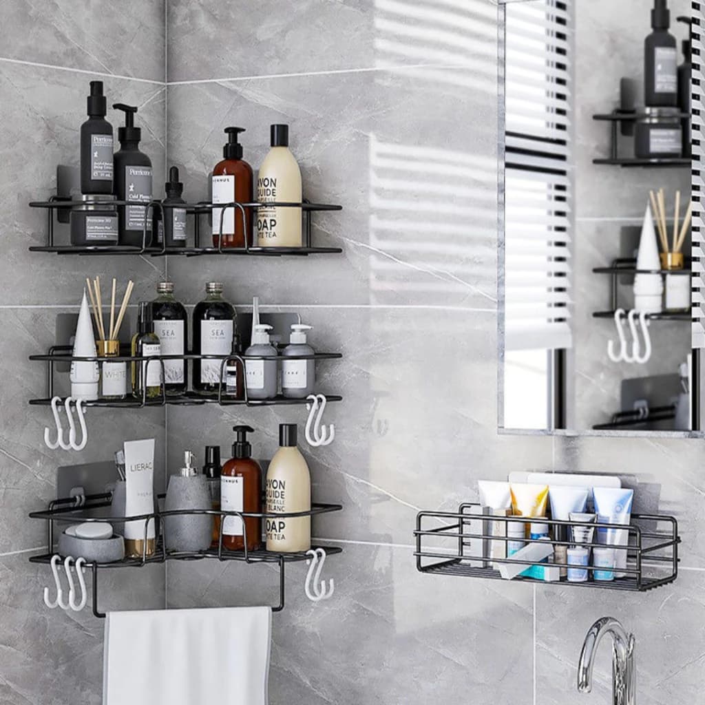 Suportes Prateleiras Com Alto Adesivos Para Parede Banheiro Cozinha