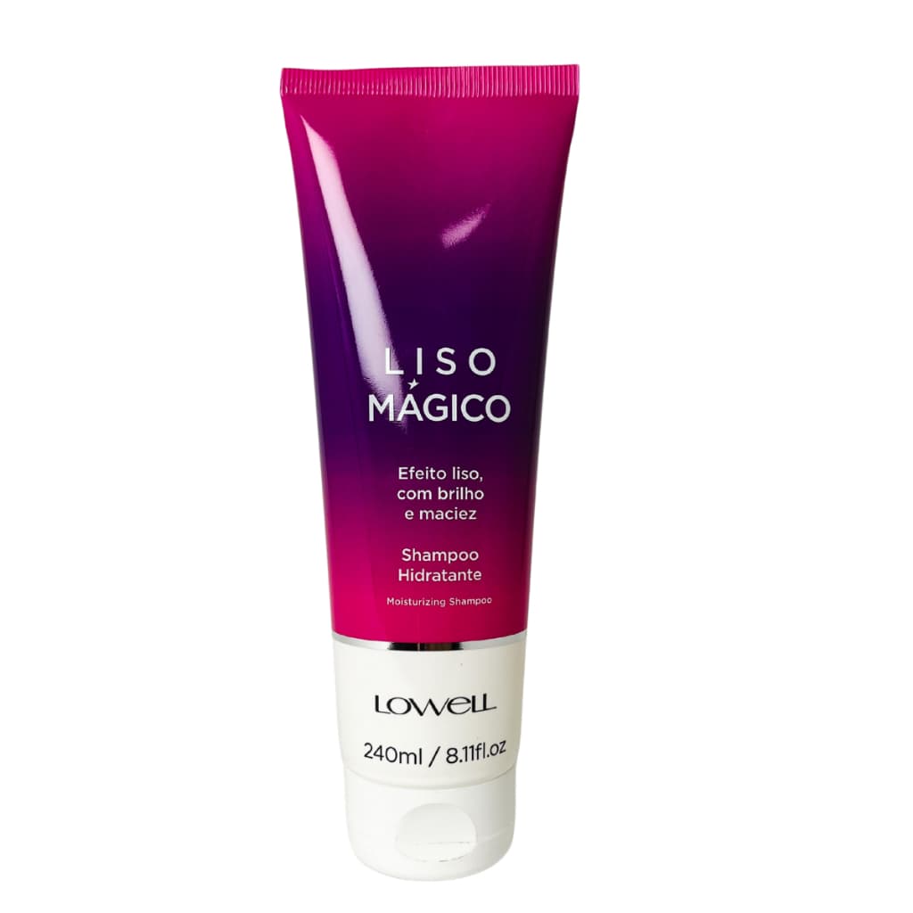 Shampoo Hidratante Lowell Liso Mágico 240ml – Limpeza Suave, Fios Alinhados e Brilho Intenso